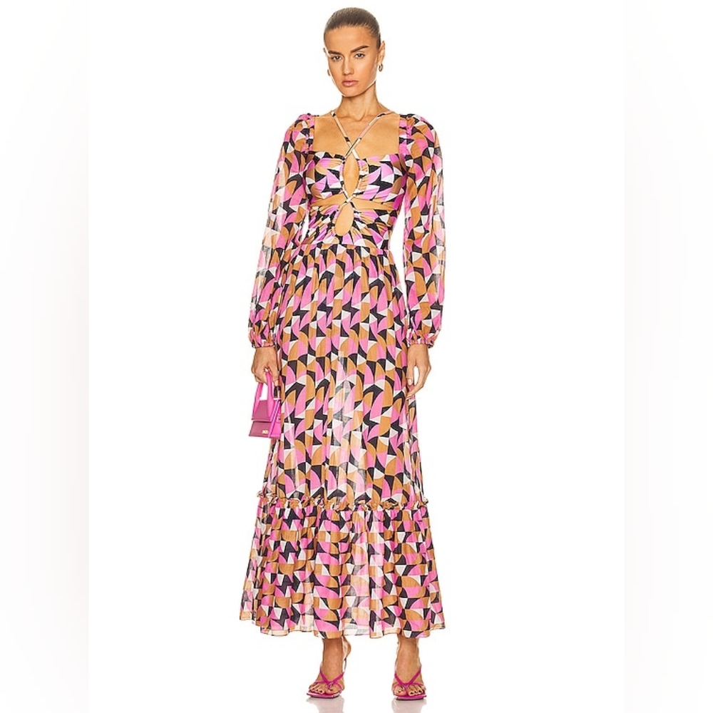 PATBO Plitka Abstract Maxi Dress